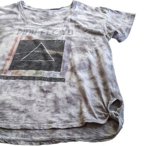 Pink Floyd Dark Side of the Moon Oversized Distressed Tie-Dyed Tee